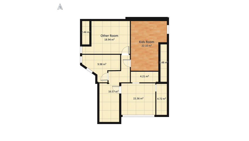 Mansarda floor plan 99.52
