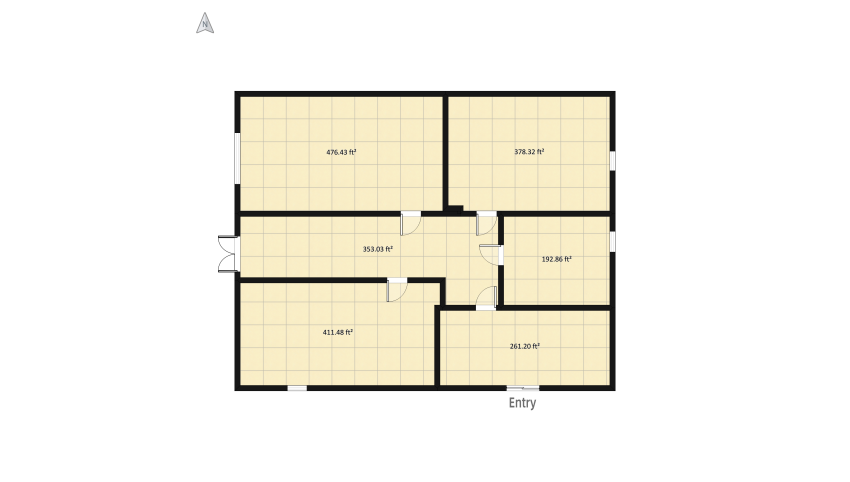 Copy of Rejhana(Homestyler) floor plan 421.5