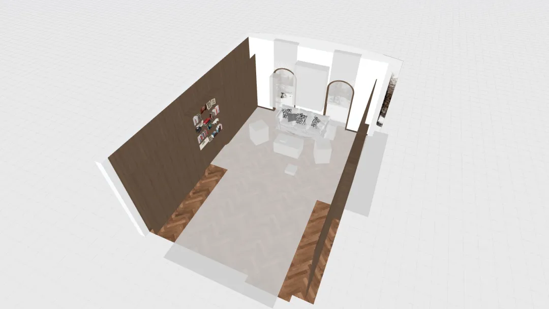 Cozy American Style Single Room Design 3d design renderings