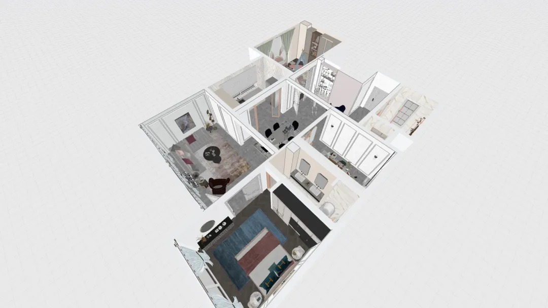 10 Three Bedroom Modern Luxurious Design 3d design renderings