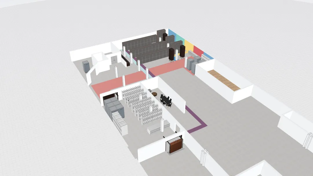 Office 3 Machines - Pre chiller 3d design renderings