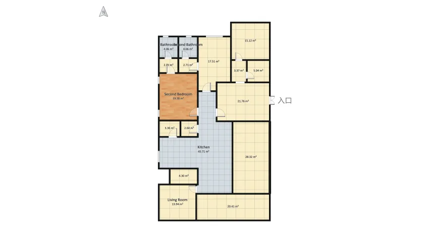 Faher 2nd Floor 6-5 floor plan 234.3