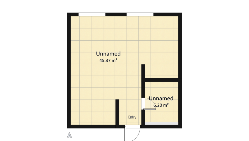 Studio Apartment floor plan 51.57