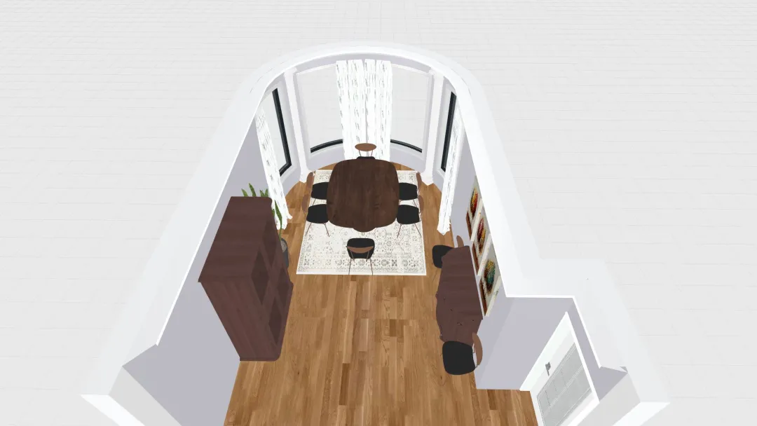 Allan-Dining Area off of Kitchen 3d design renderings