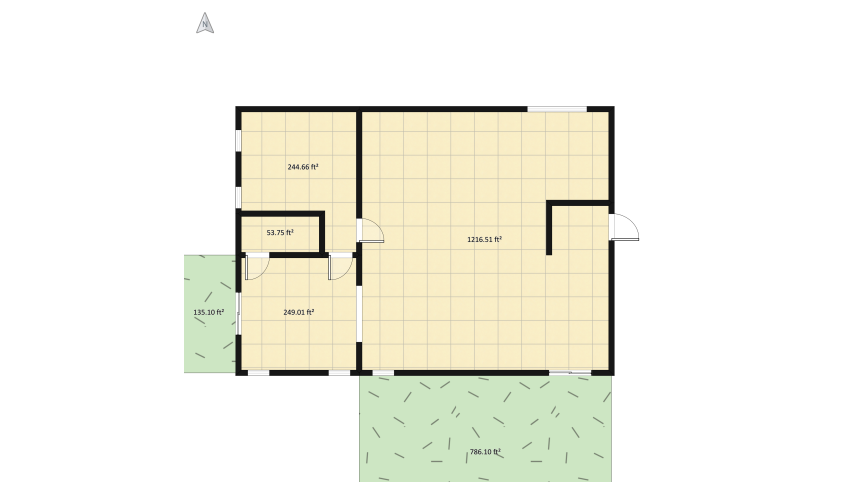 Modern Pent House floor plan 274.53