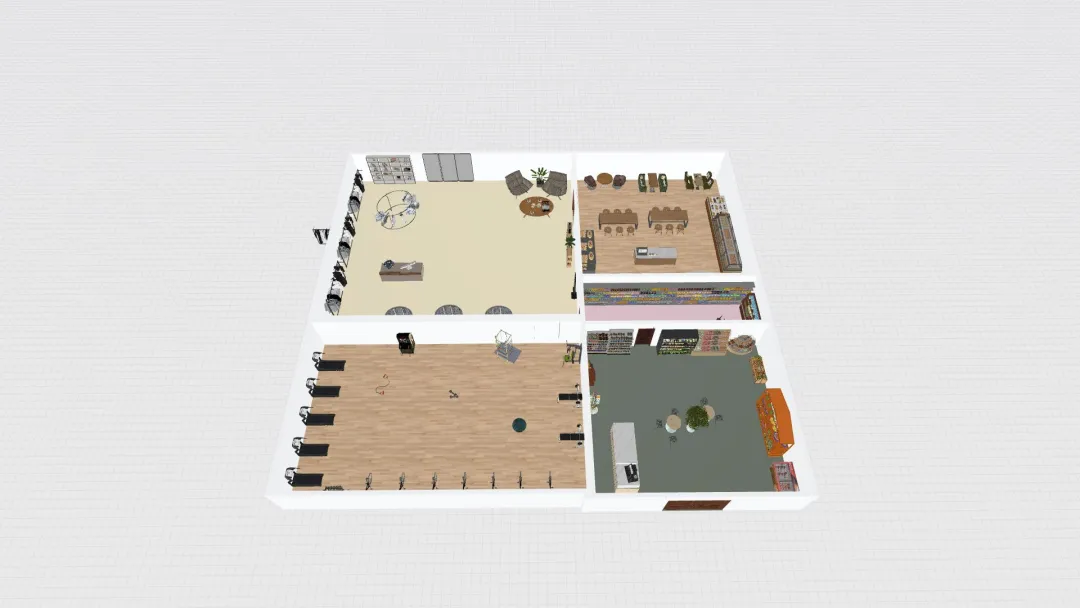 community shop 3d design renderings