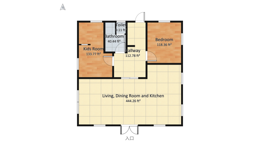 City Apartment floor plan 86.59