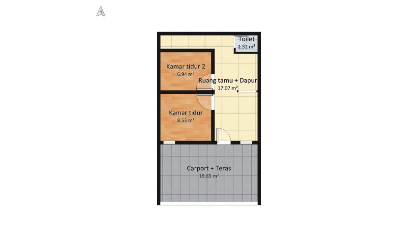 Home floor plan 60.74