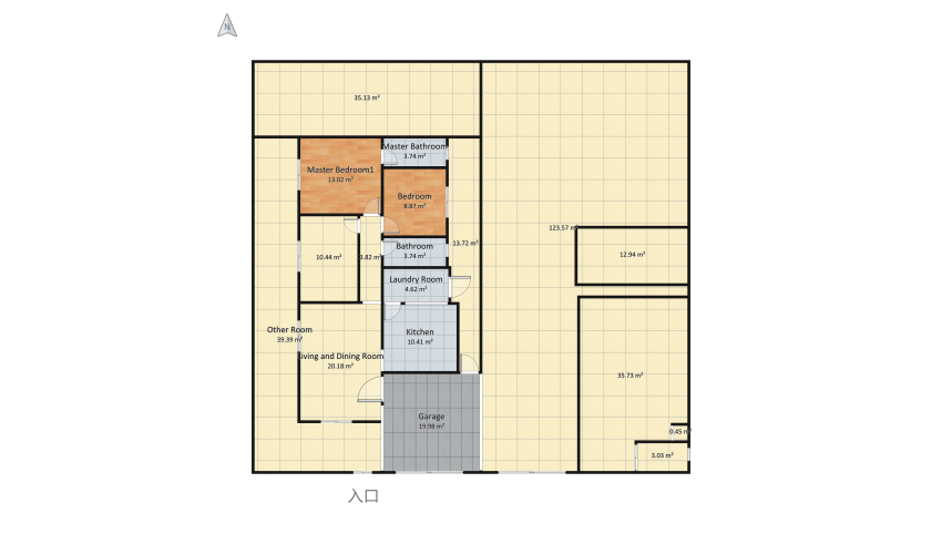Casa área de lazer completa floor plan 456.45