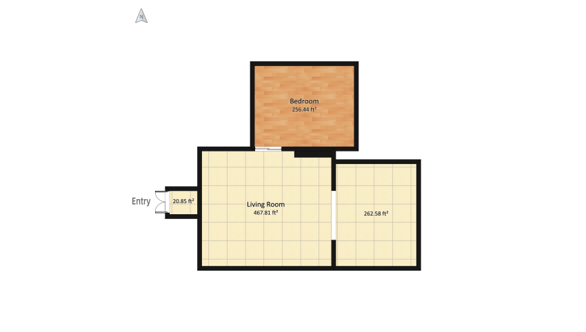 Room 1- Classic Black and White floor plan 103.12