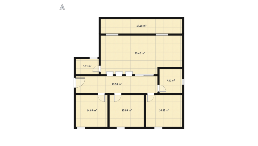 Student apartment floor plan 158.66