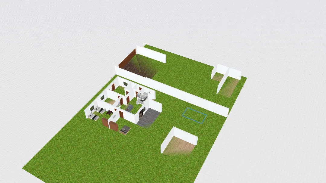 план участка и дом 3d design renderings