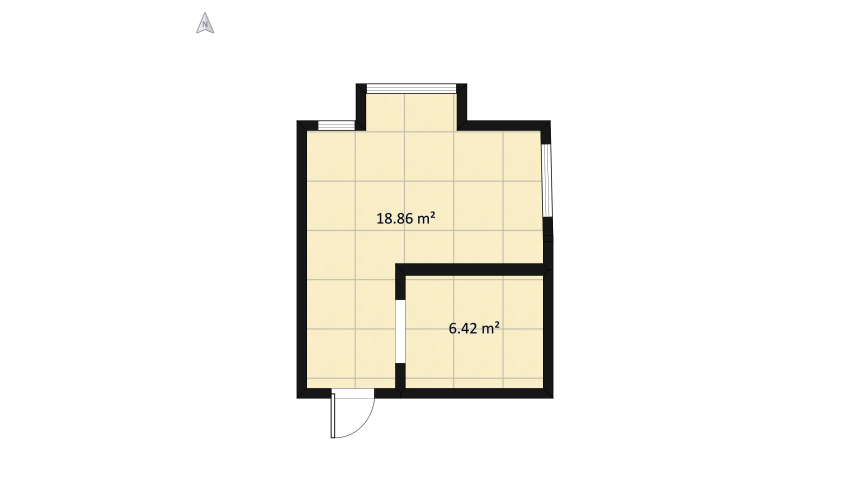 Room for one person floor plan 28.66