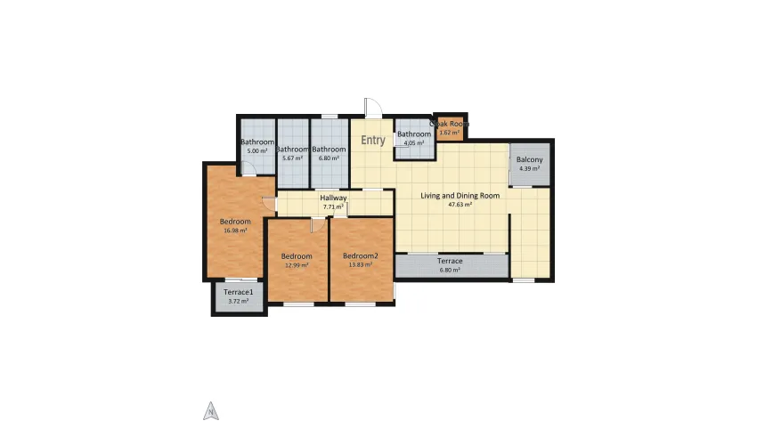 My place penthouse floor plan 137.19