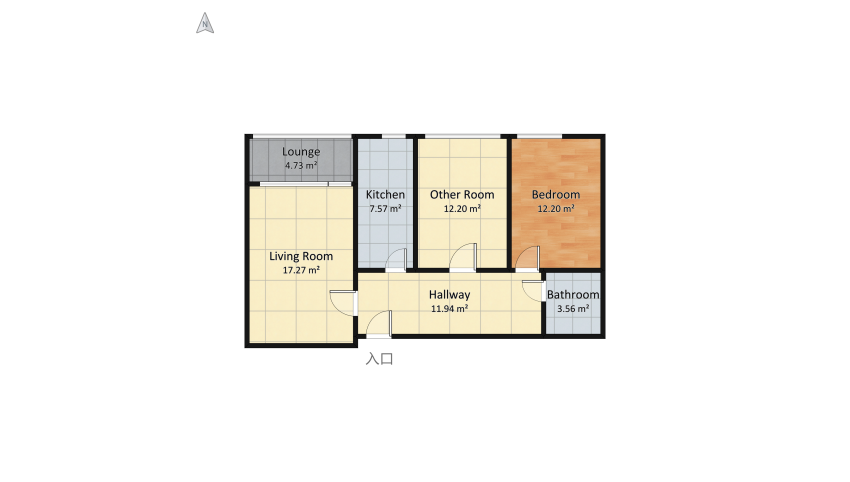 APARTAMENT 3 camere - Pajura floor plan 76.43