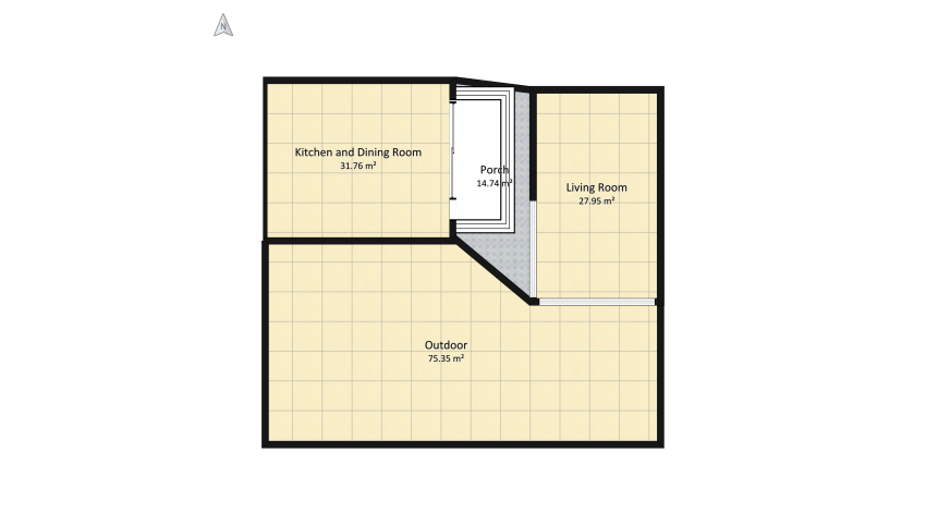 Simple Modern Double House floor plan 161.44