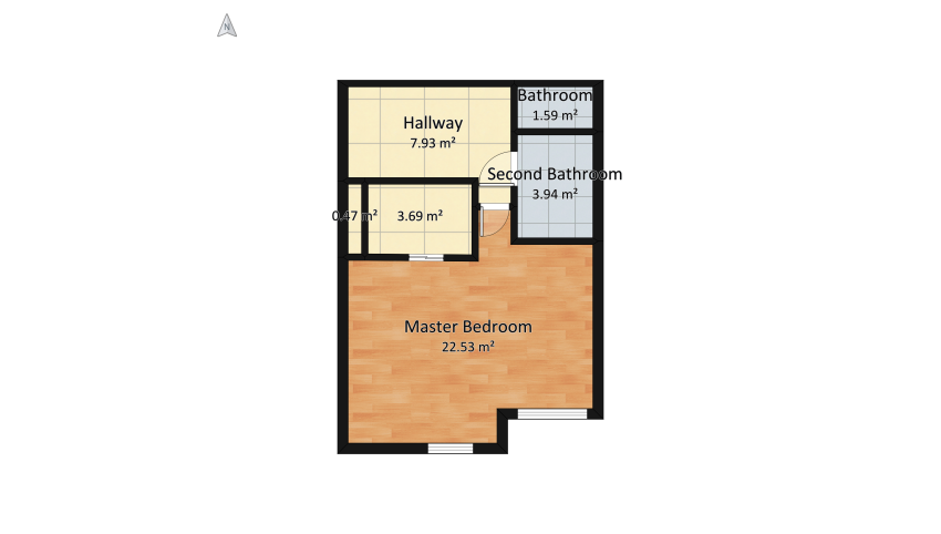 Master bedroom - variante 3 fév 22 floor plan 45.73
