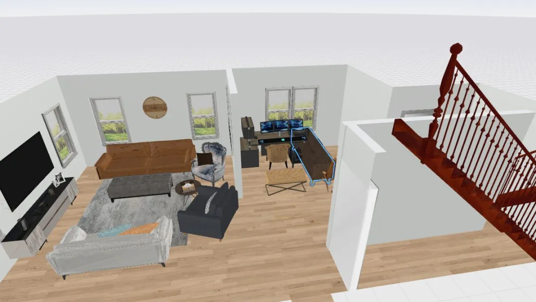 Copy (like) Living room 10 3d design renderings