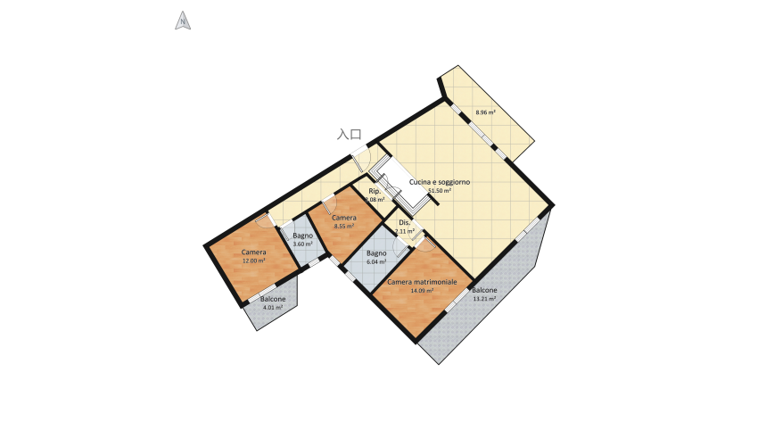 MANASSERO floor plan 140.49