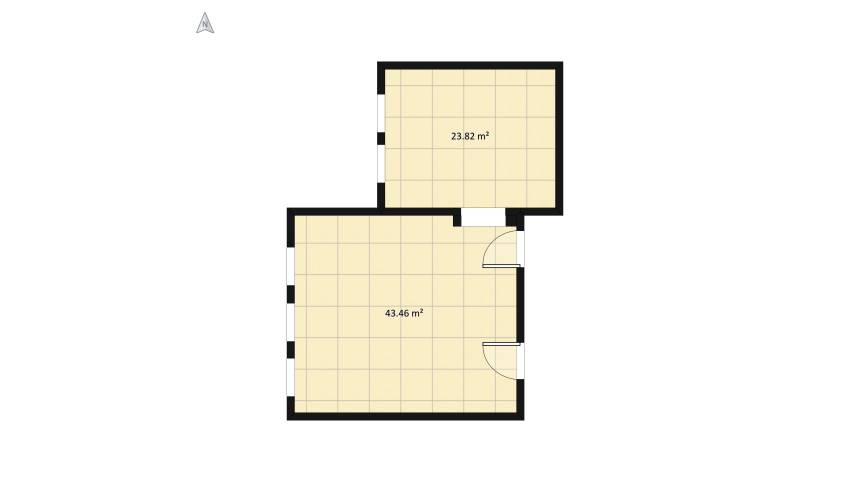 Room 1- Classic Black and White floor plan 73.62