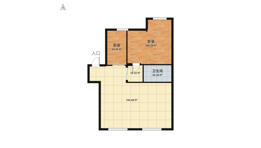Giuste misure 4 minimal (colori vivaci) floor plan 84.39