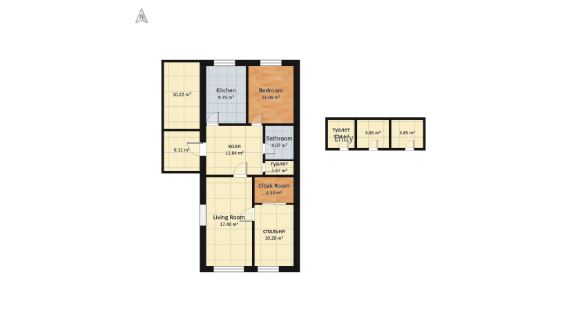 дизайн дома floor plan 114.43