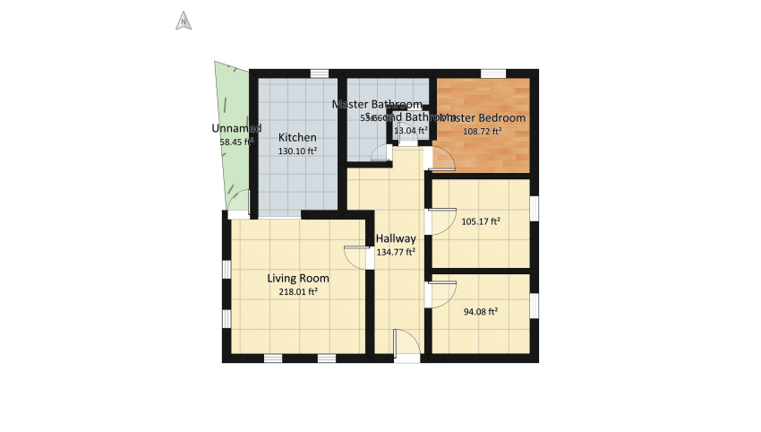 Attic Appartment floor plan 166.89