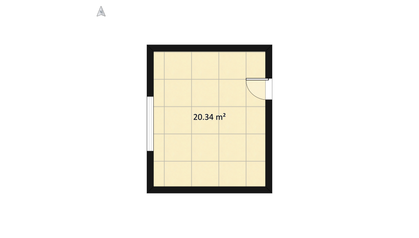 Bedroom for a teenager floor plan 22.57