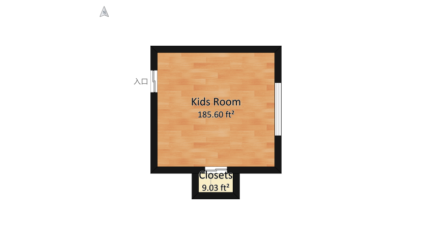 Little Girls Bedroom floor plan 20.65