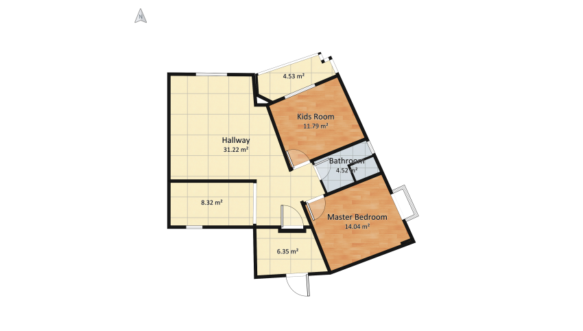 Copy of تعديل شقة التجمع floor plan 88.47
