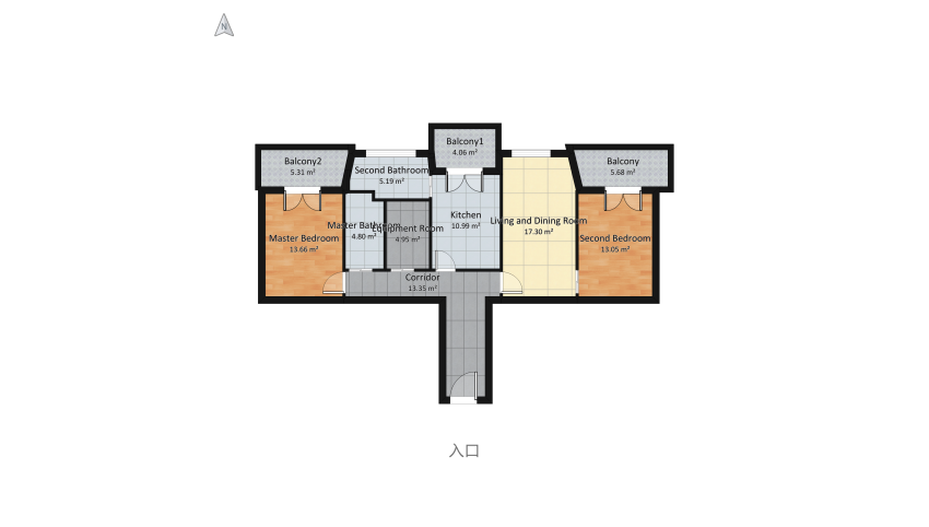Casa Camillo floor plan 114.1