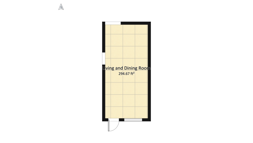Grammy's Dinning and Living Room floor plan 28.67