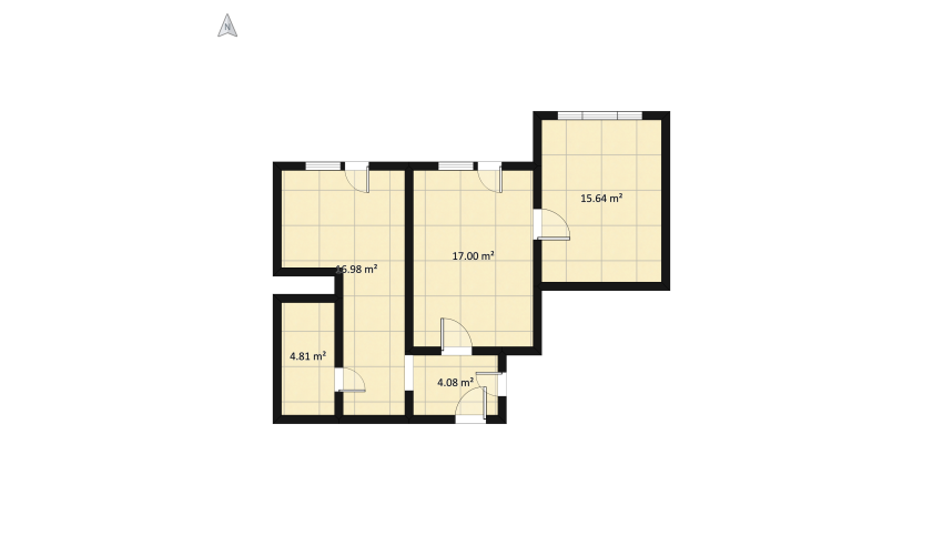 2-izb.byt Banská Bystrica floor plan 67.36