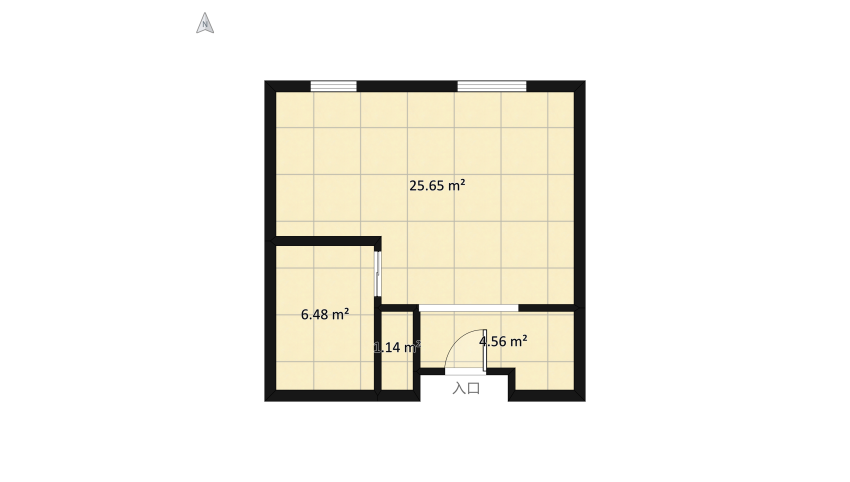 BW Studio Apartment floor plan 42.64