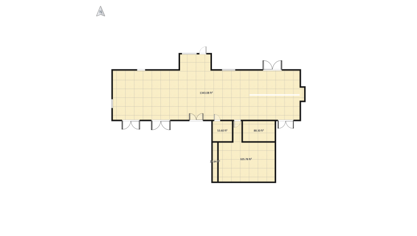 Stover Living/kitchen/dining large island plus bath floor plan 179.4