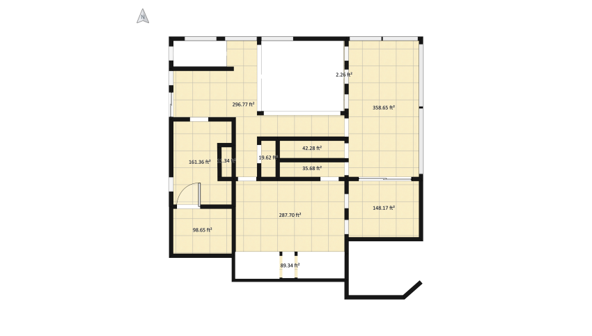 Cabin (Double Porch) floor plan 666.84