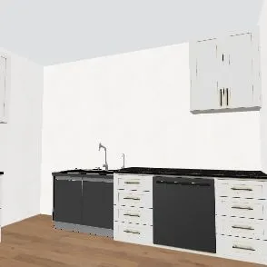 v2_Green Kitchen 3d design renderings