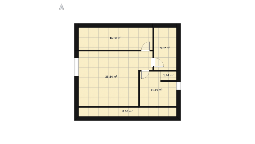 Berg House: Mansarda floor plan 95.49