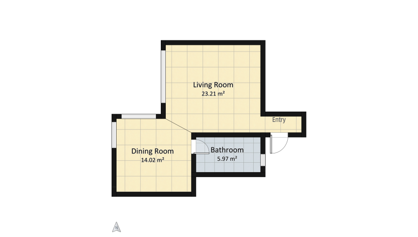 16-Modern Apartment Empt Room floor plan 43.2