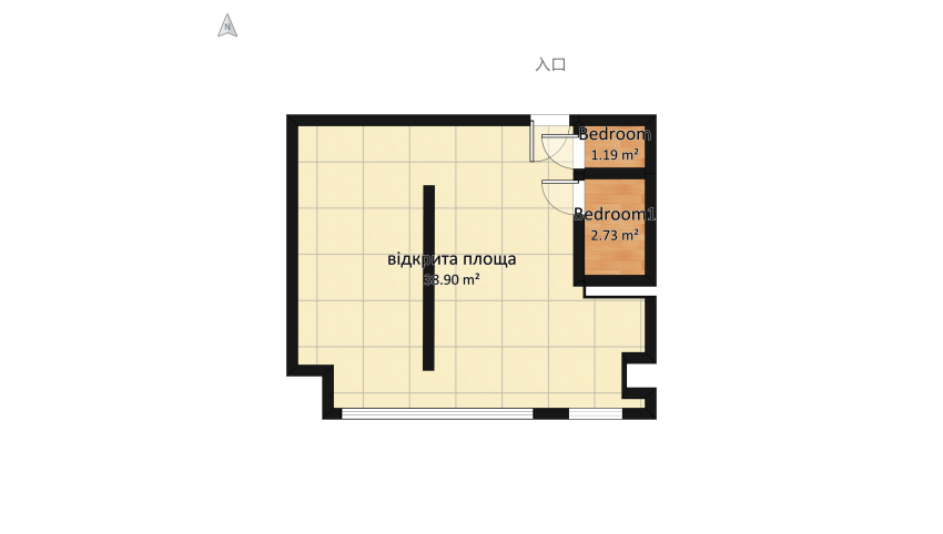 apartment with second light floor plan 42.83