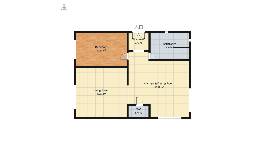 italian minimalist style appartement floor plan 163.87
