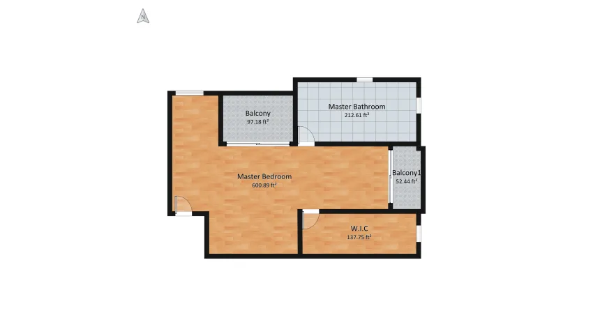 Luxury Bedroom floor plan 113.93