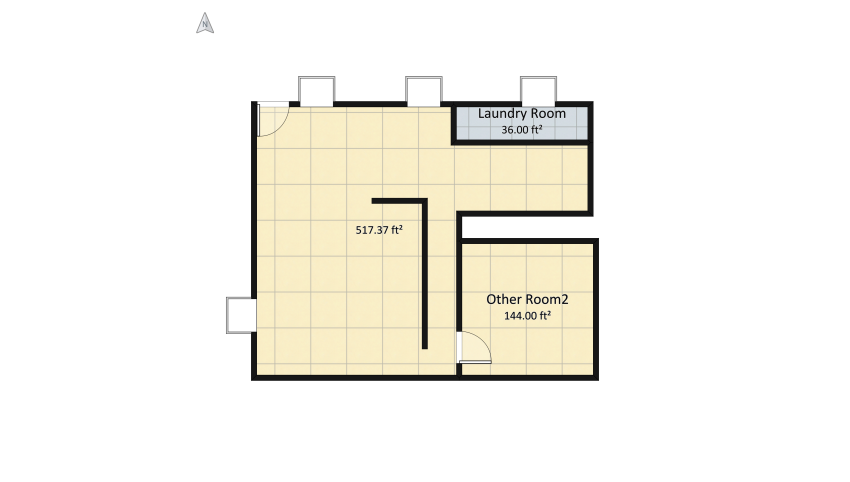 House Pre-Addition floor plan 214.38