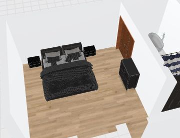 Bedroom/ Bathroom Design Rendering