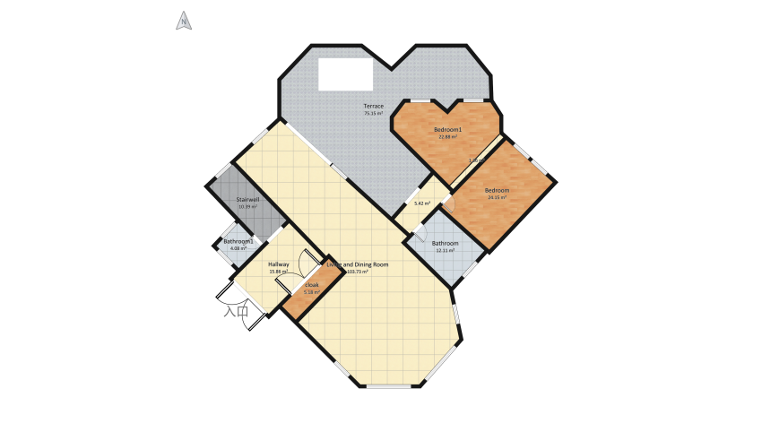 Heart and roses floor plan 820.04