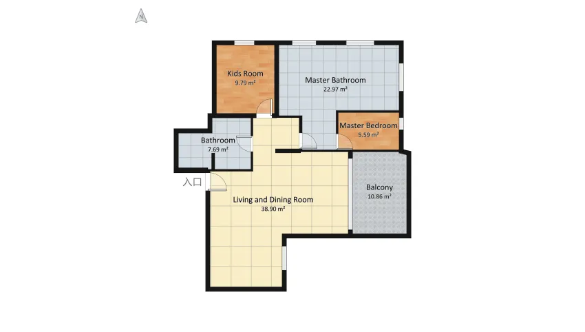 I.I.I_Urban Apartment floor plan 99.3