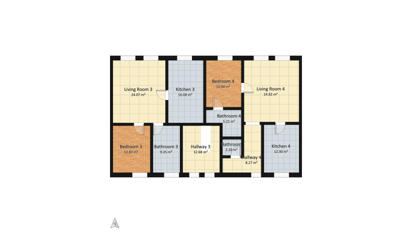 Plan eines dreistöckigen Hauses (unvollendet) floor plan 280.34