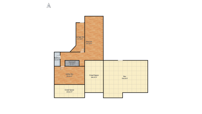1-Floor Plan - Sm w/ Landscape floor plan 968.69