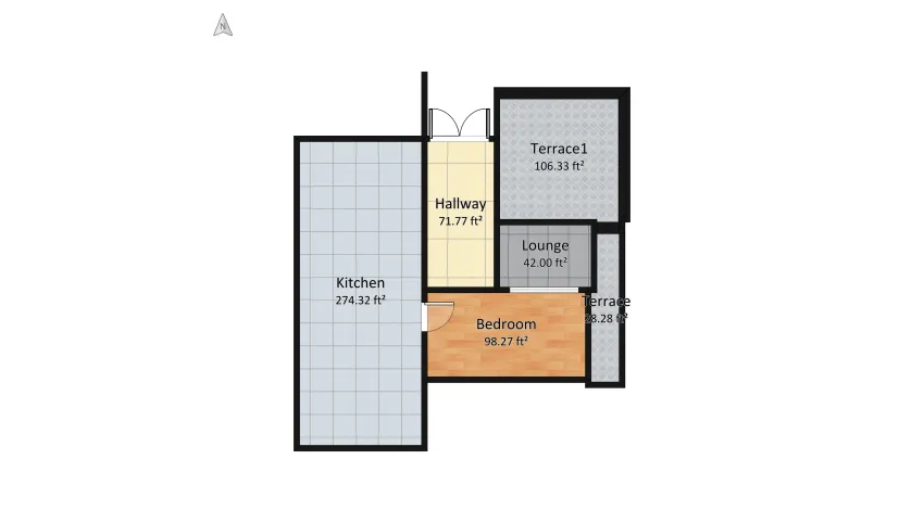 Mondrian Painting House Design floor plan 64.26