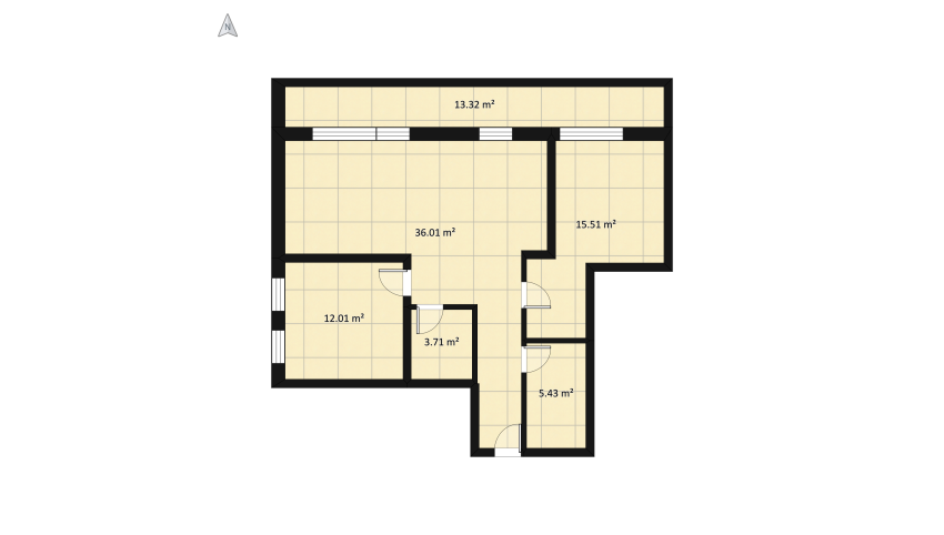 Modern loft floor plan 101.15